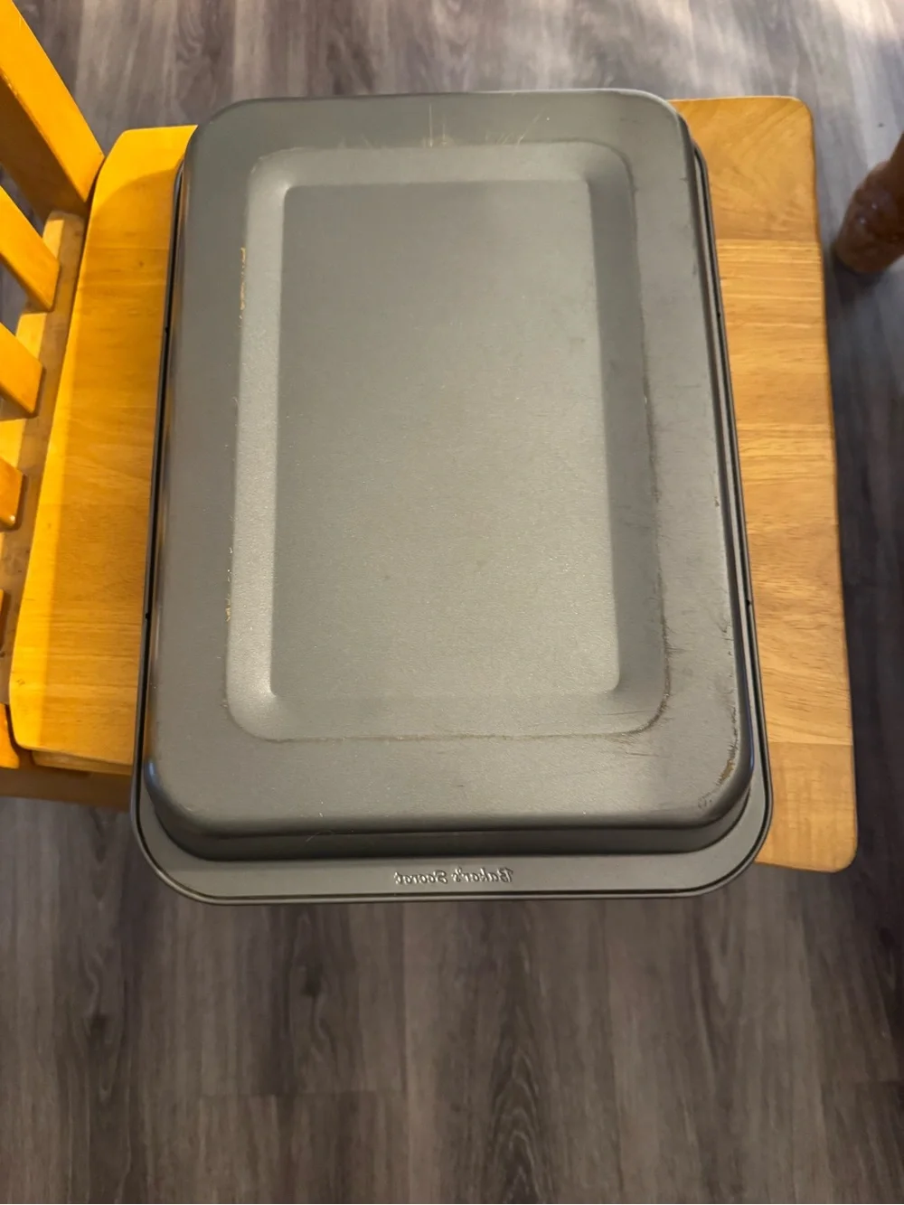 Gray Nonstick Roasting Pan - about 2 inches deep, 16 inches long, 11 inches wide